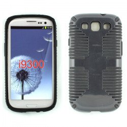 Galaxy S3 / I9300 Hybrid Grip Case (Black-Black)